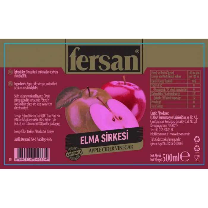 Elma Sirkesi 500 ml