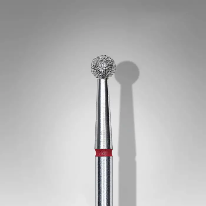 Elmas Manikür Freze Ucu, Top Küre, Kırmızı, 035 FA01R035