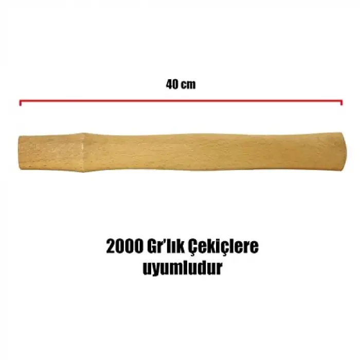 Eltos Çekiç Sapı 2000 g Ergonomik Ahşap Sap 40 cm