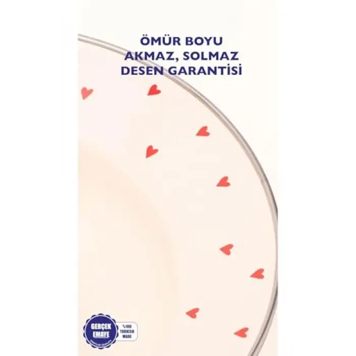 Emaye Cupid Çukur Makarna Salata Tabağı