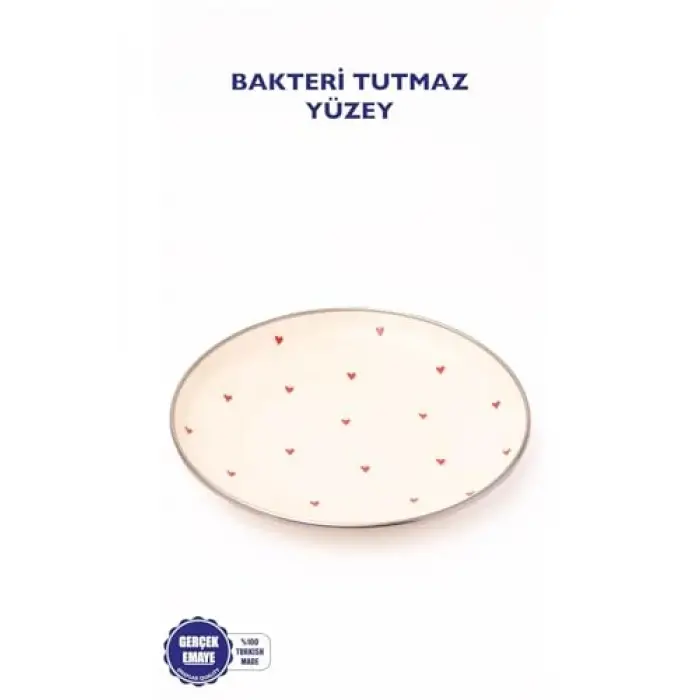 Emaye Pasta Sunum Tabağı, 21 cm
