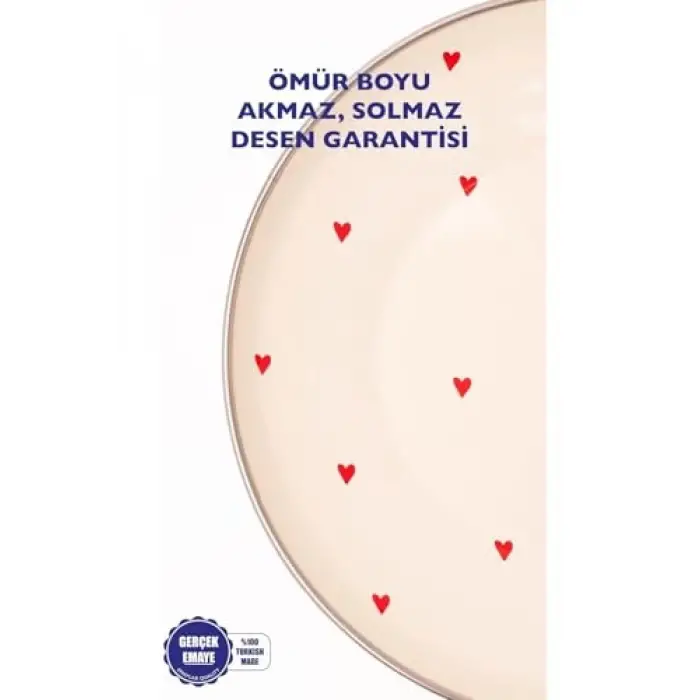Emaye Pasta Sunum Tabağı, 21 cm