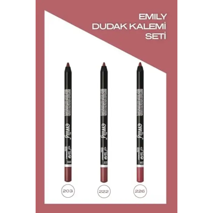 Emily Dudak Kalemi 3lü Set No:203-222-226