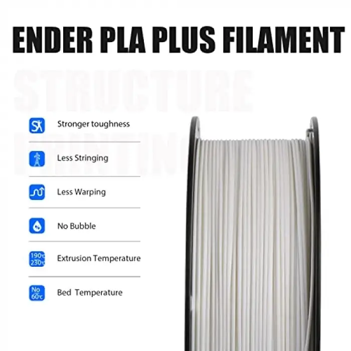 Ender Pla Plus 1.75 mm 1 kg Beyaz Filament