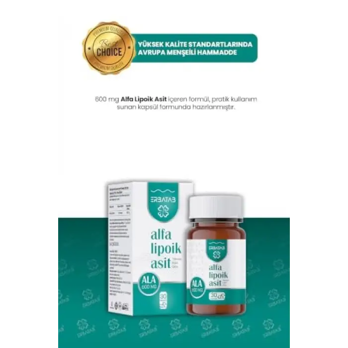 Erbatab Alfa Lipoik Asit 30 Kapsül