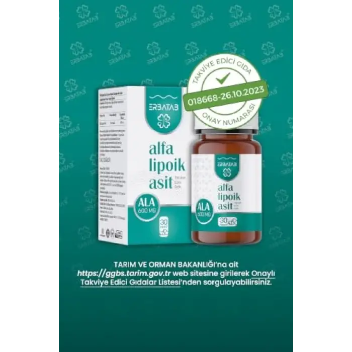 Erbatab Alfa Lipoik Asit 30 Kapsül