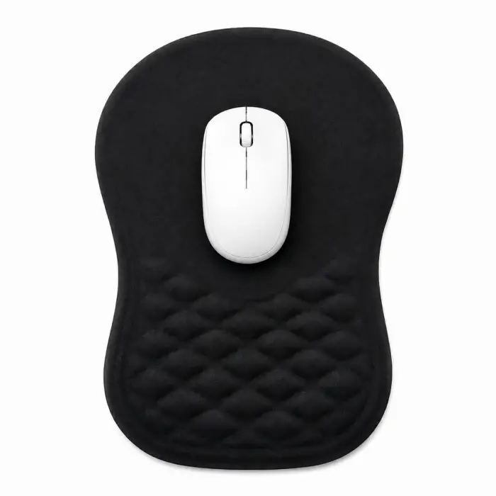 Ergonomik Premium Bilek Destekli Mouse Pad, Kaymaz Tabanlı, Siyah