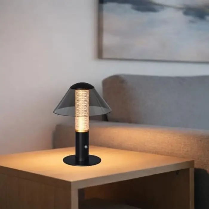 Erta 02 Siyah Şarjlı Masa Lambası 1X2W 3000K
