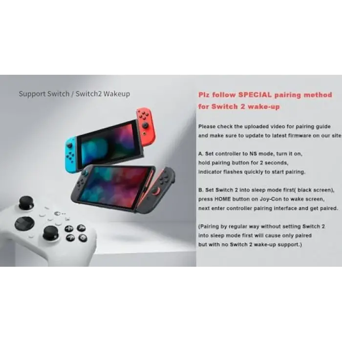ES Pro Wireless PC Controller –3.25ms Low Latency; Tmr Joysticks | PC/Buhar/Anahtar/Android/iOS, Anti-Drift/Anti-Snapback, Anahtar 2 Uyandırma, Gyro Hareket Amaç, 30H Pil, Hall Tetik
