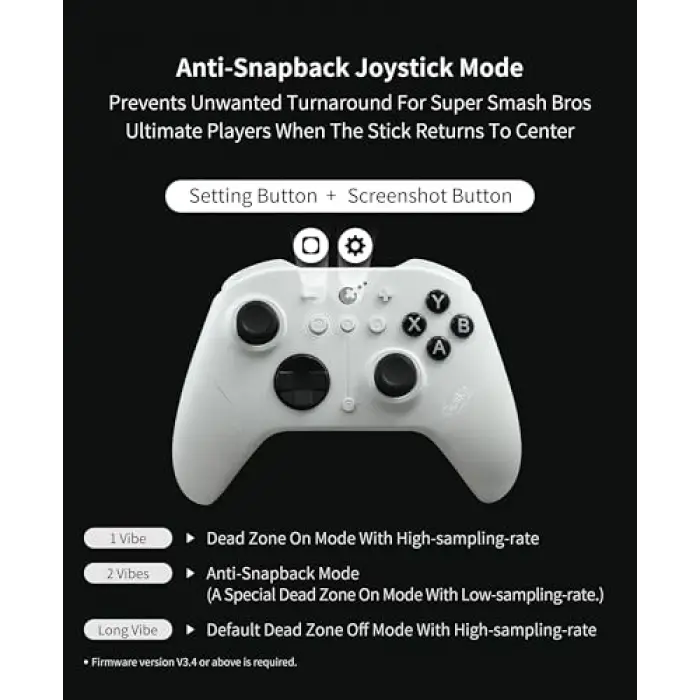 ES Pro Wireless PC Controller –3.25ms Low Latency; Tmr Joysticks | PC/Buhar/Anahtar/Android/iOS, Anti-Drift/Anti-Snapback, Anahtar 2 Uyandırma, Gyro Hareket Amaç, 30H Pil, Hall Tetik