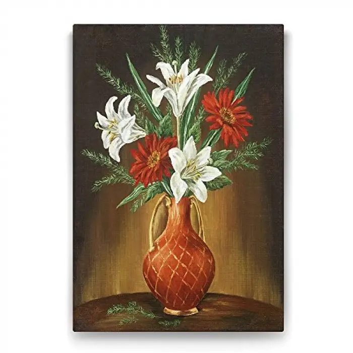 Eski Çiçek Vazo V Tablosu - 50x75cm