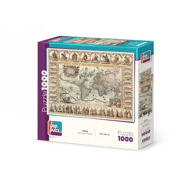Eski Dünya Haritası 1000 Parça Puzzle