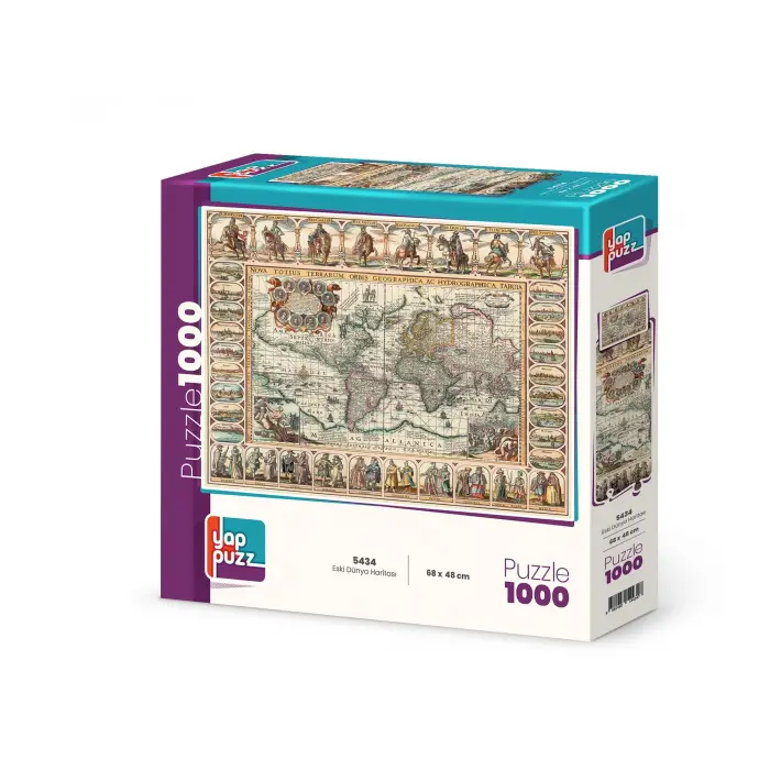 Eski Dünya Haritası 1000 Parça Puzzle