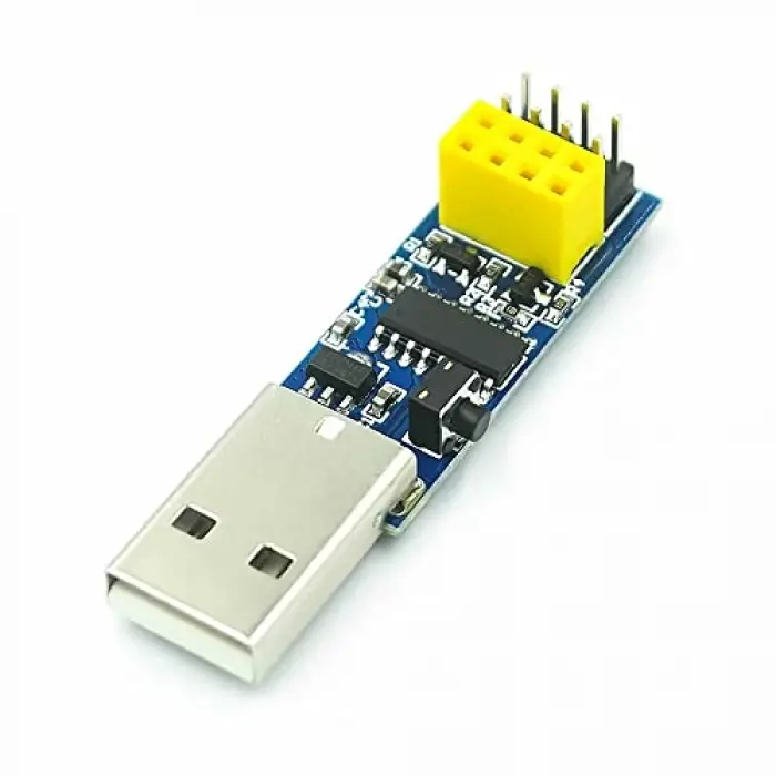 Esp-01 USB Adaptör V1 CH340, Reset Butonlu, ESP01 ESP8266 Esp-01s WiFi Modülü Programlama Adaptörü, 3.3V