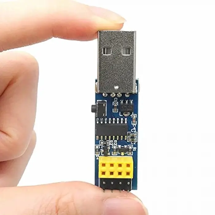 Esp-01 USB Adaptör V1 CH340, Reset Butonlu, ESP01 ESP8266 Esp-01s WiFi Modülü Programlama Adaptörü, 3.3V