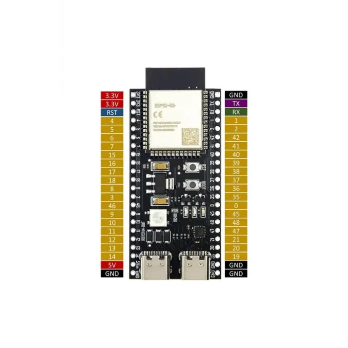 ESP32-S3-DevKitC-1 N16R8 WiFi ve Bluetooth Geliştirme Kartı (LEHİMLİ)