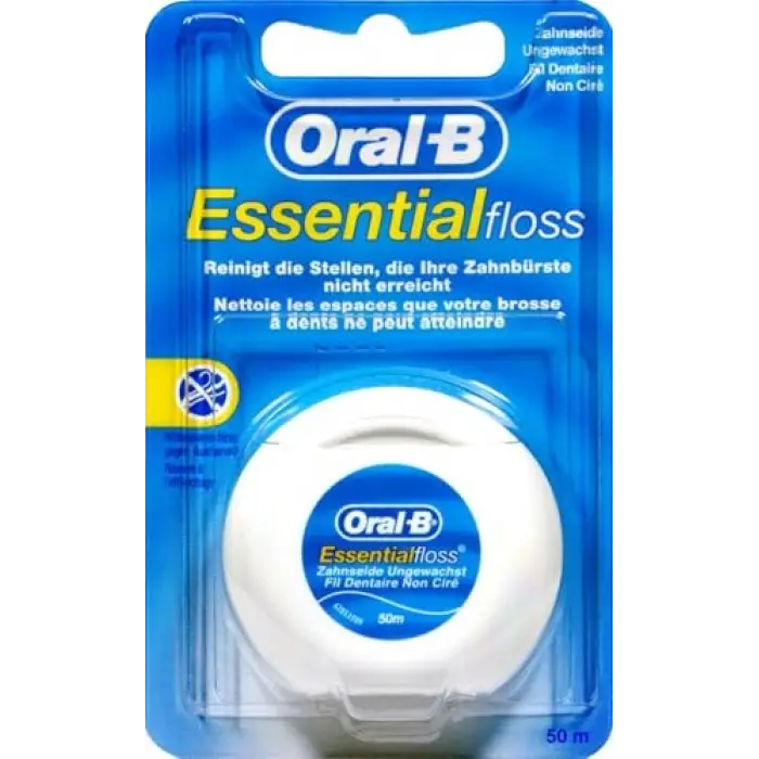 Essentialfloss diş ipi mumsuz, 50 m