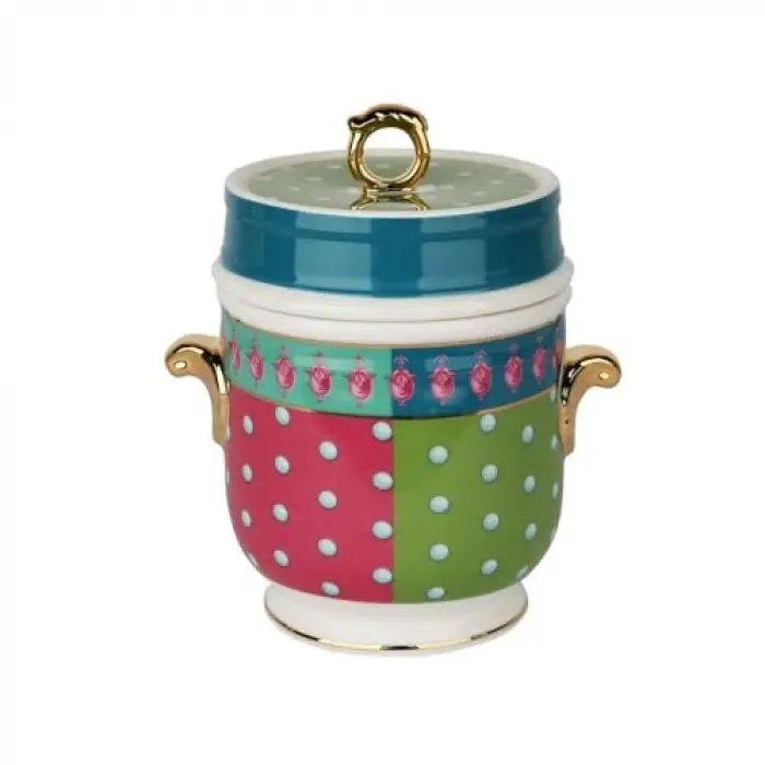 Estelle Bone Kulplu Kavanoz 16 cm