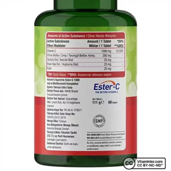 Ester-C 1000 Mg C Vitamini 60 Tablet