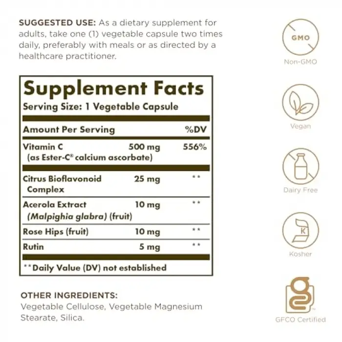 Ester C 500 Mg50Tb.