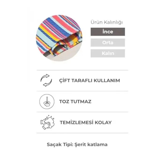 Esterilla Hasır Kilim Mat Çift Taraflı-Plaj-Piknik-Kamp-Bahçe-Balkon-Teras-Karavan Katlanabilir Dış Mekan Halısı