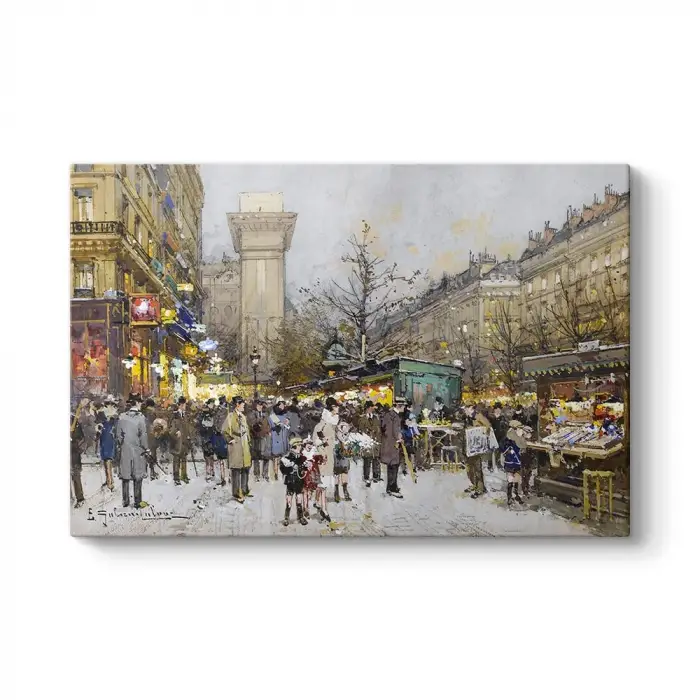 Eugene Galien Laloue - Paris Kanvas Tablo 100 x 70
