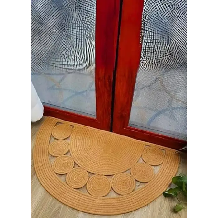 EV BANYO MUTFAK ODA BALKON KAPI ÖNÜ PASPASI JÜT HALKA DESENLİ PASPAS E
