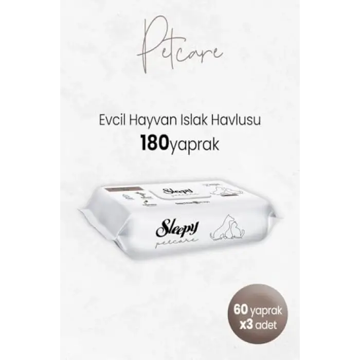 Evcil Hayvan Islak Havlusu 60lı x 3 Adet