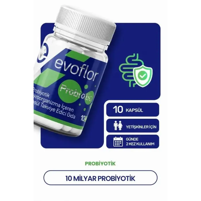 Evoflor Probiyotik Takviye 10 Kapsül 10 Milyar Cfu