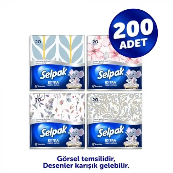 Extra Desenli Peçete 20li