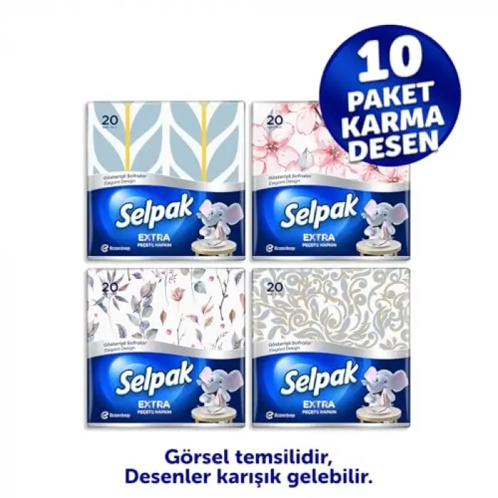 Extra Desenli Peçete 20li