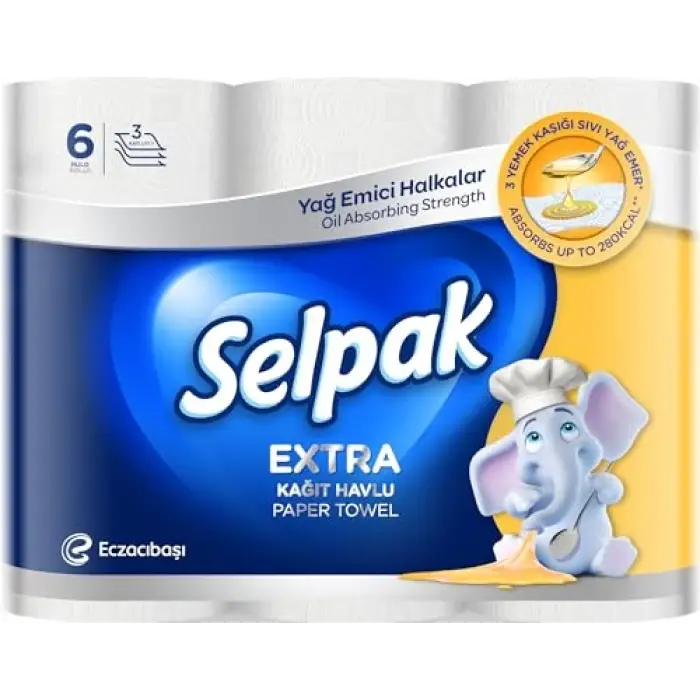 Extra Havlu, 6lı, Yağ Emici