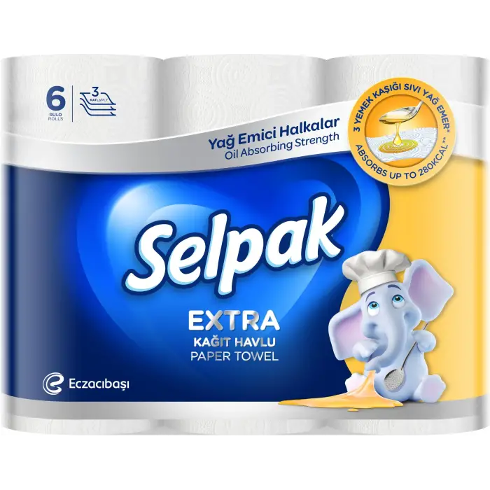 Extra Havlu, 6lı, Yağ Emici