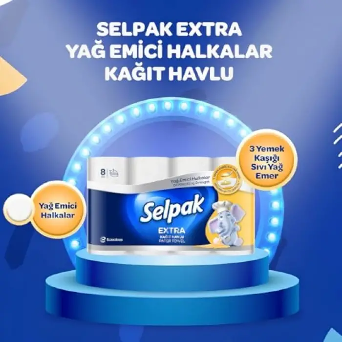 Extra Yağ Emici Kağıt Havlu 8li