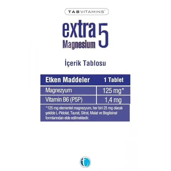 Extra5 Magnesium 60 Tablet