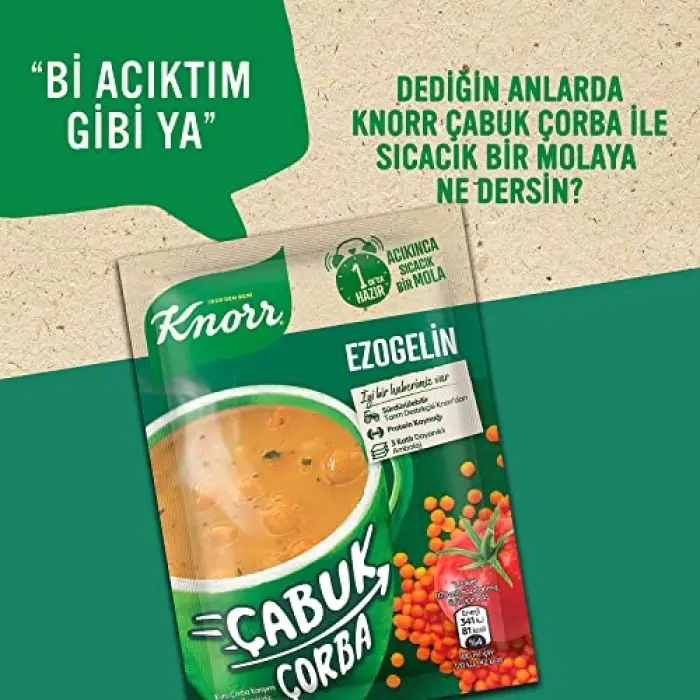 Ezogelin çabuk çorba, 22 g