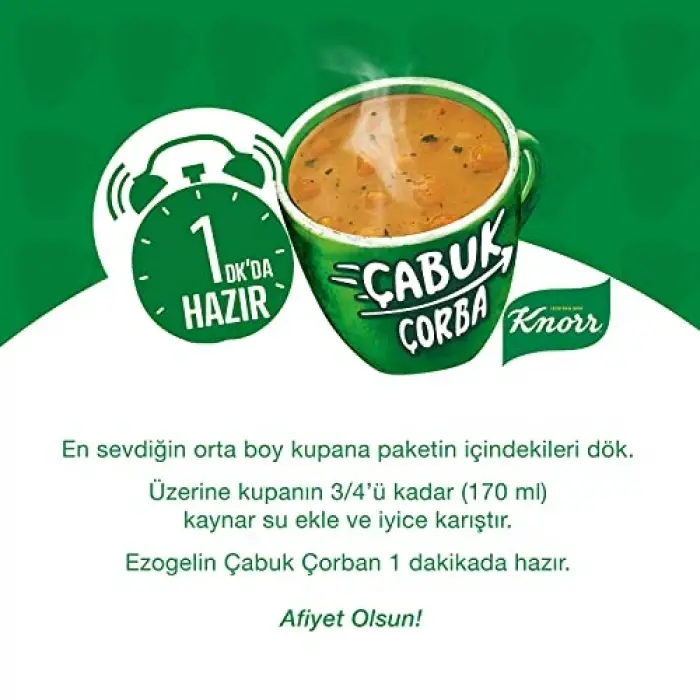 Ezogelin çabuk çorba, 22 g