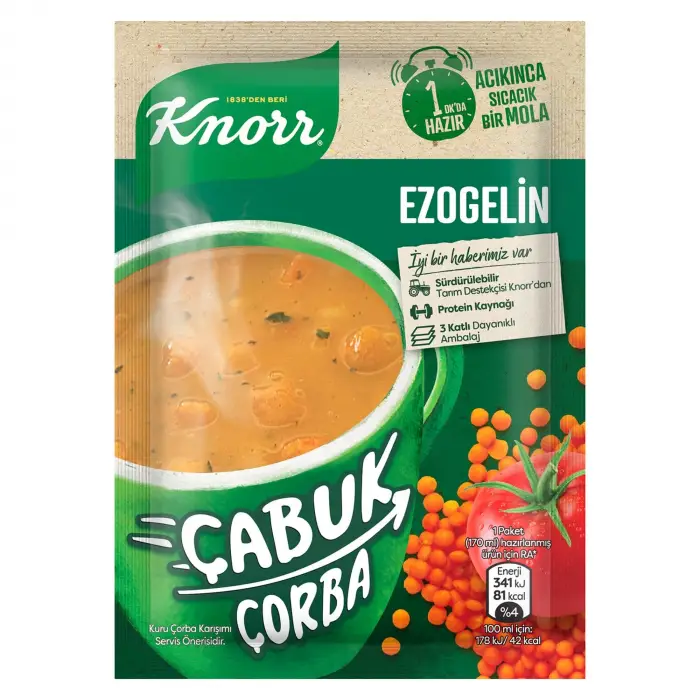 Ezogelin çabuk çorba, 22 g
