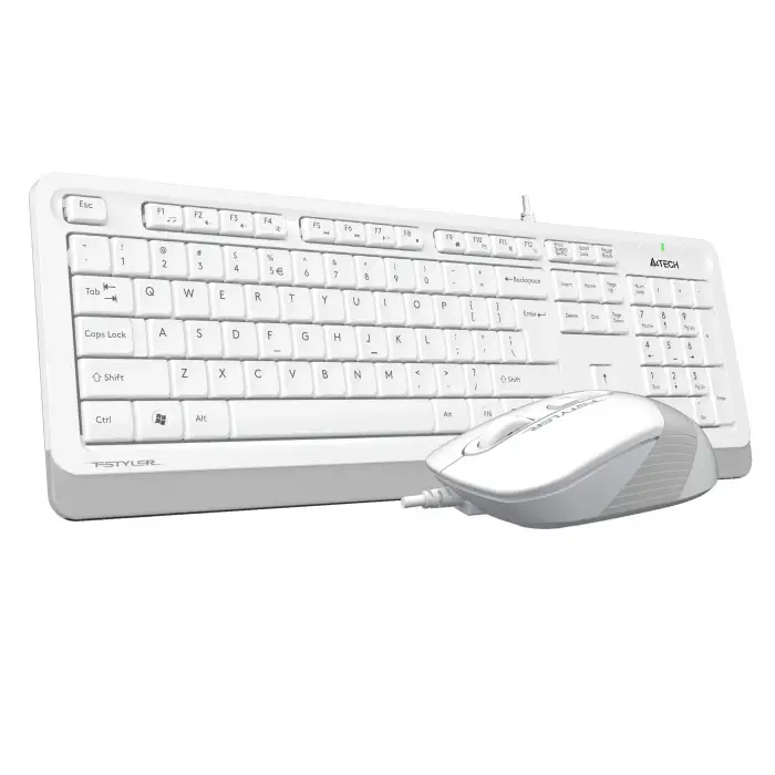 F1010 Q USB Türkçe FN-Multimedya Klavye+Optik 1600DPI Beyaz Mouse Set