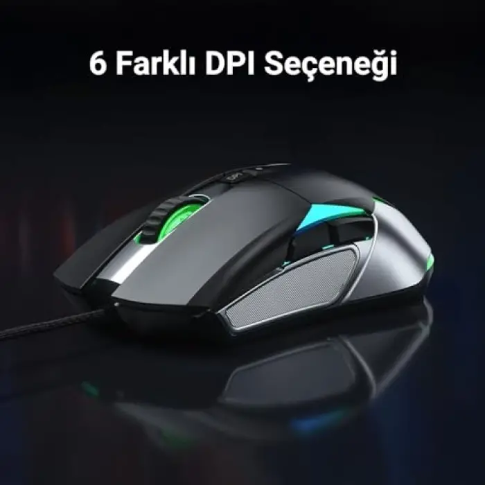 F816 RGB Optik Gaming Mouse, Kablolu, 12800 Dpı