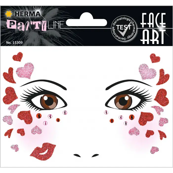 Face Art Decor Yuz Susleme Etiketi Ask