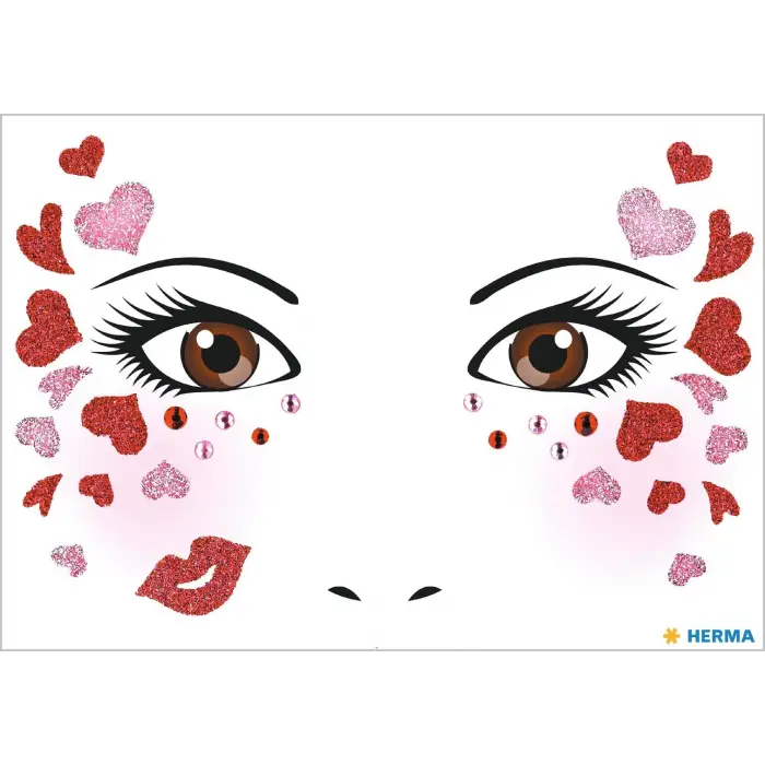 Face Art Decor Yuz Susleme Etiketi Ask