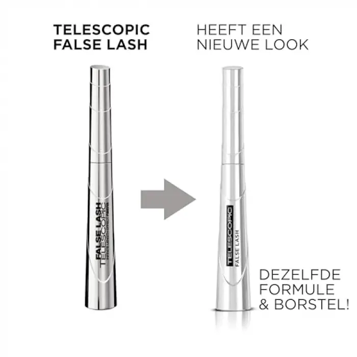 False Lash Telescopic Fiber Maskara, Siyah, 9 ml