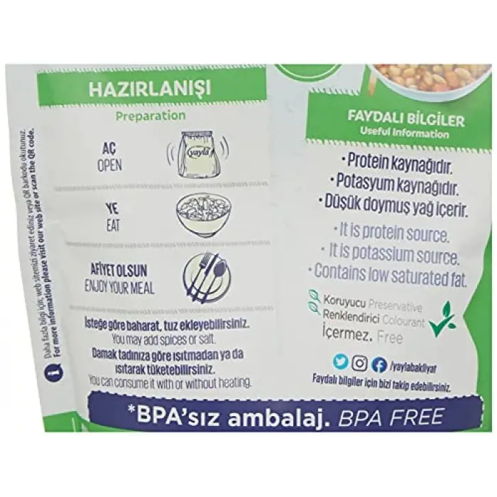 Fasulye Pilaki, 400 g Tekli Paket