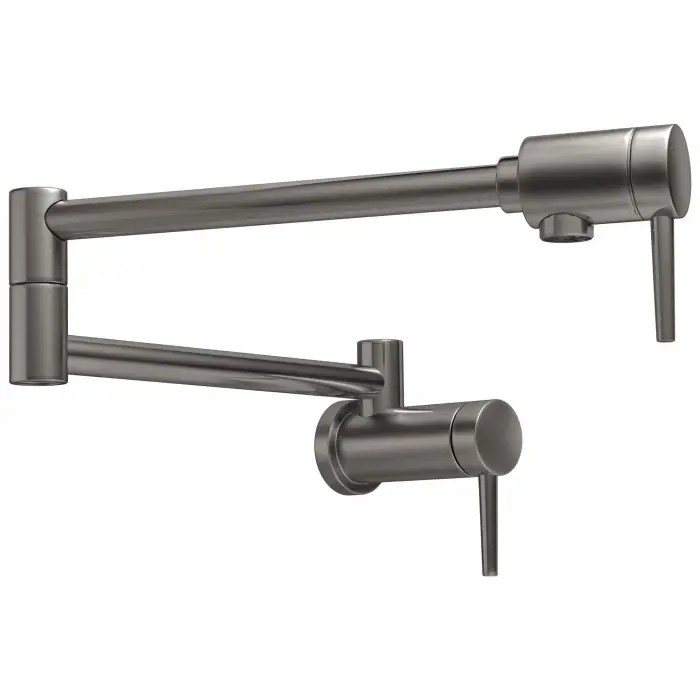 Faucet 1165LF-KS Çağdaş Pot Dolgu Duvara Montaj, Siyah Paslanmaz