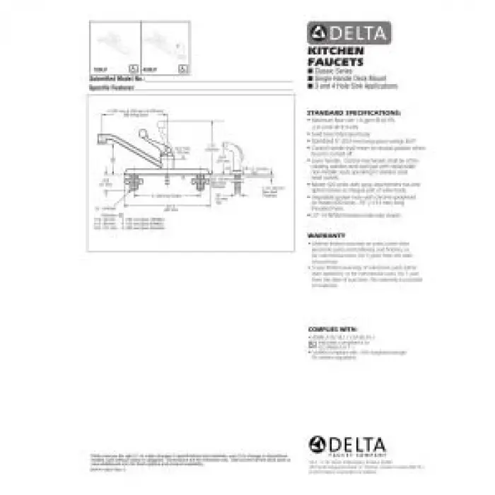 FAUCET 420LF, Krom
