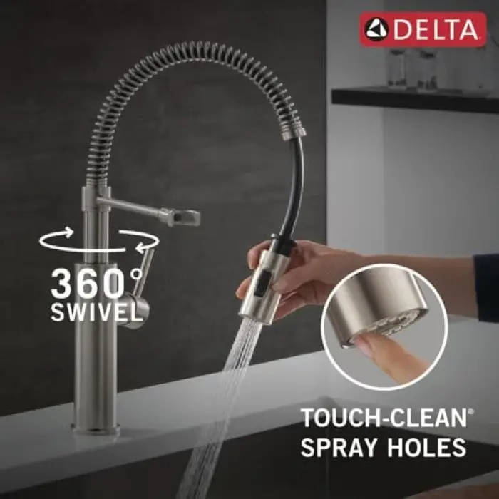 Faucet Antoni Pull Down Püskürtücülü Mutfak Bataryası, SpotShield Paslanmaz 18803-SP-Dst, Ticari Mutfak Lavabo Bataryası, Mutfak Lavabo Muslukları, Manyetik Yerleştirme Püskürtme Kafası