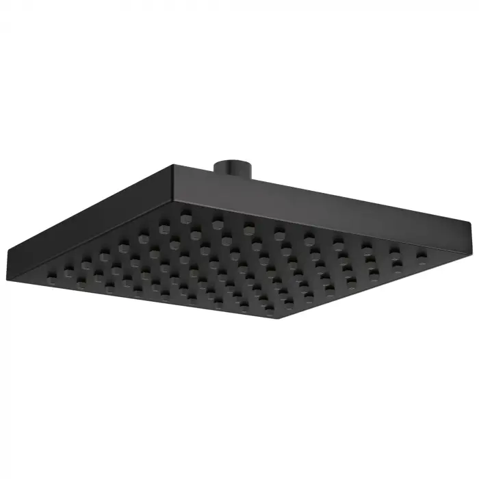 Faucet Tek Sprey Yağmur Duş Başlığı Siyah, Yağmur Duş Başlığı, Siyah Kare Duş Başlığı, Mat Siyah, Yağmur Duş Metal Duş Başlığı, Mat Siyah 52841-BL, 1.75 GPM Su Akışı