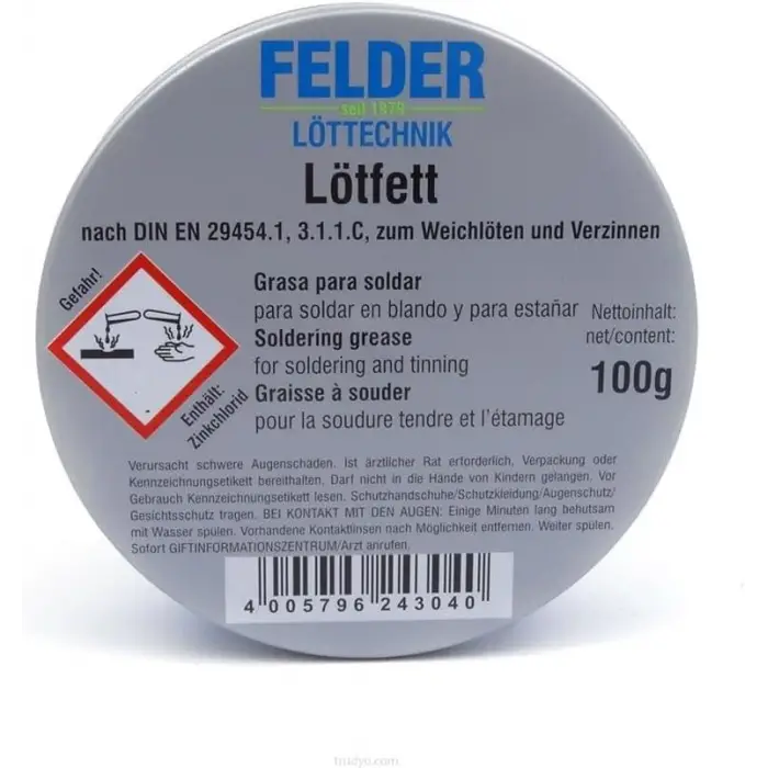 Felder Lötfett 100 gr Lehim Pastası
