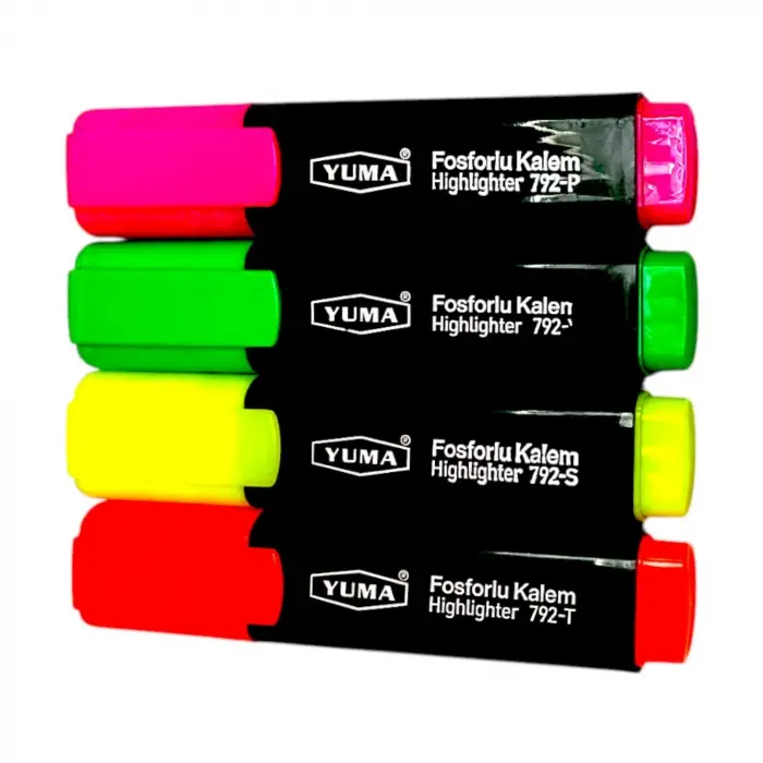 FEYZA YAPI Fosforlu Blisterli Kalem 4 Lü Ym-792-4